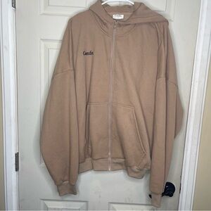 COMFORT Cloud Tan Full Zip Hoodie Sz S